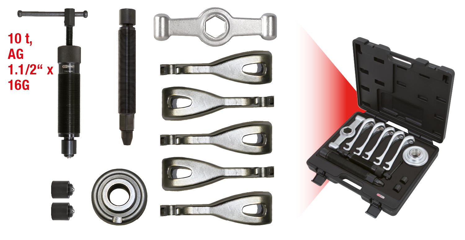 KS Tools Universal Radnabenabzieher- und Gelenkwellenausdrücker, 11-tlg
