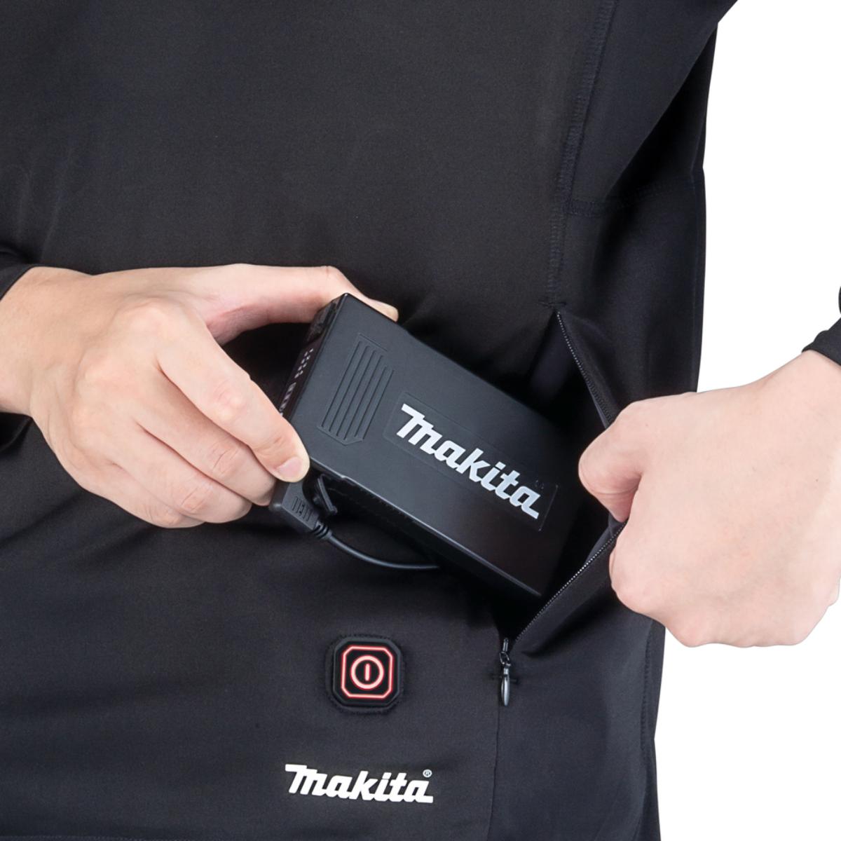 Makita Akku-Thermoshirt 18V/14,4V - 12V max. - 3-stufig - Stehkragen - Größe 3XL - DCX201C3XL