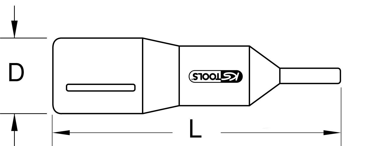 KS Tools 3/8" Bit-Stecknuss mit Schutzisolierung für Vielzahn(XZN®)-Schrauben