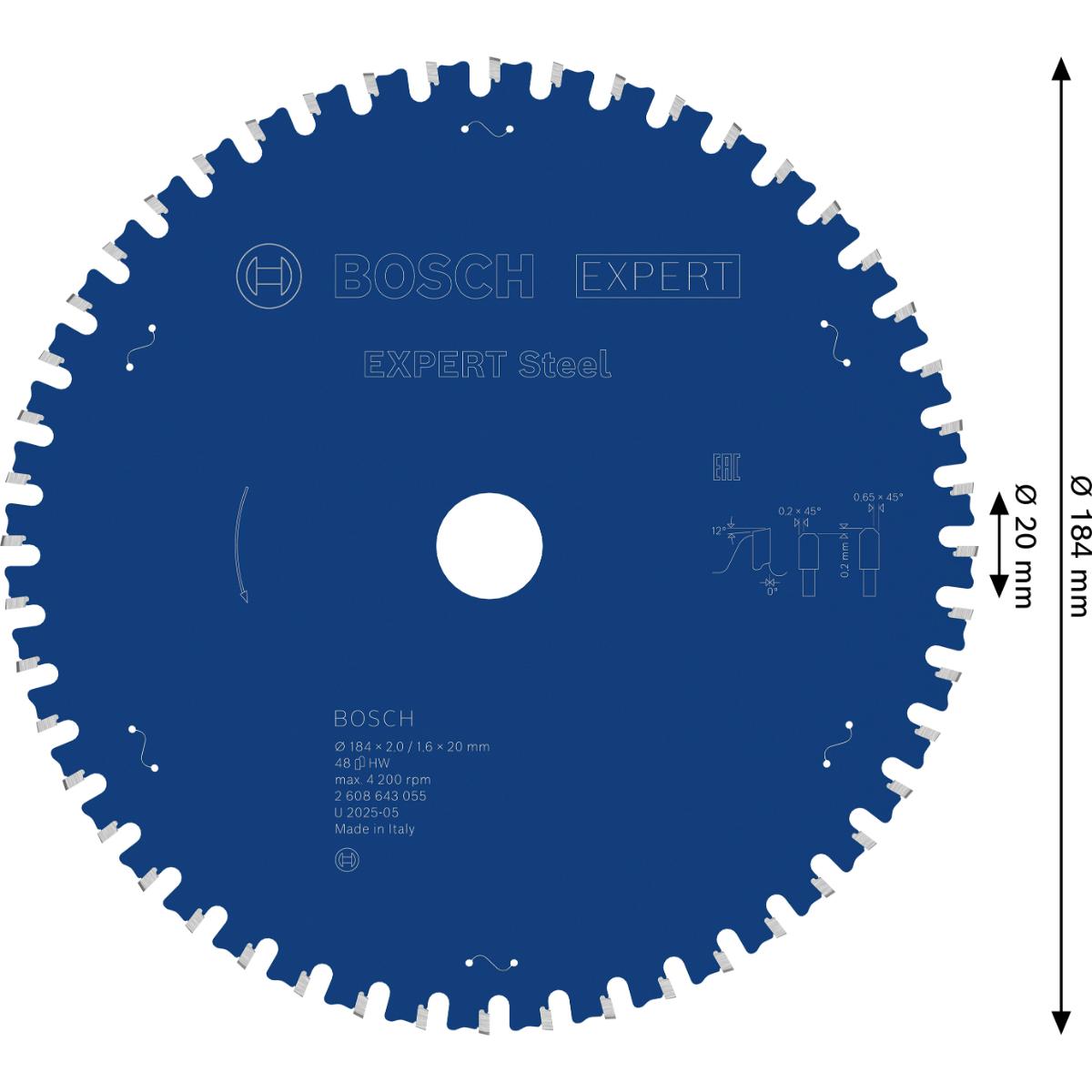 Bosch Kreissägeblatt Expert for Steel