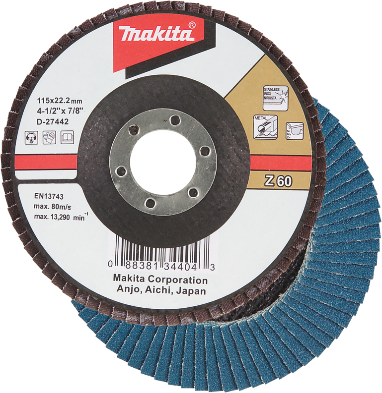 Makita Fächerschleifscheibe 115mm Z60 - D-27442