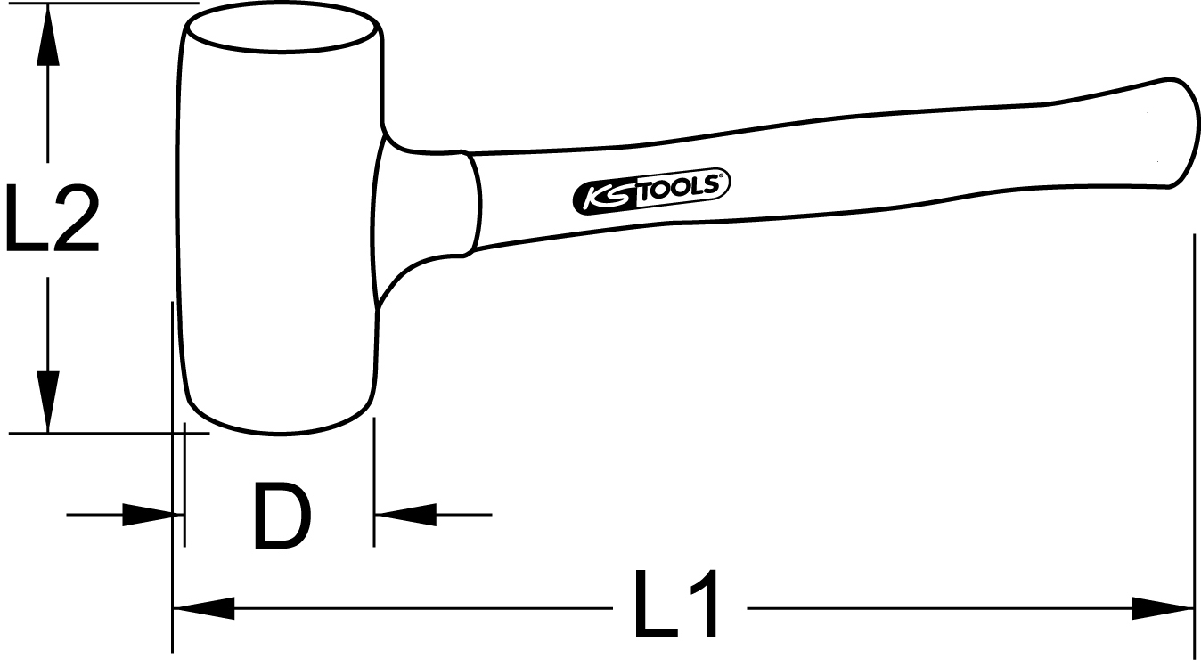 KS Tools Rückschlagfreier Schonhammer