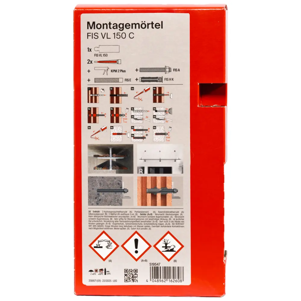 Fischer Montagemörtel FIS VL 150 C