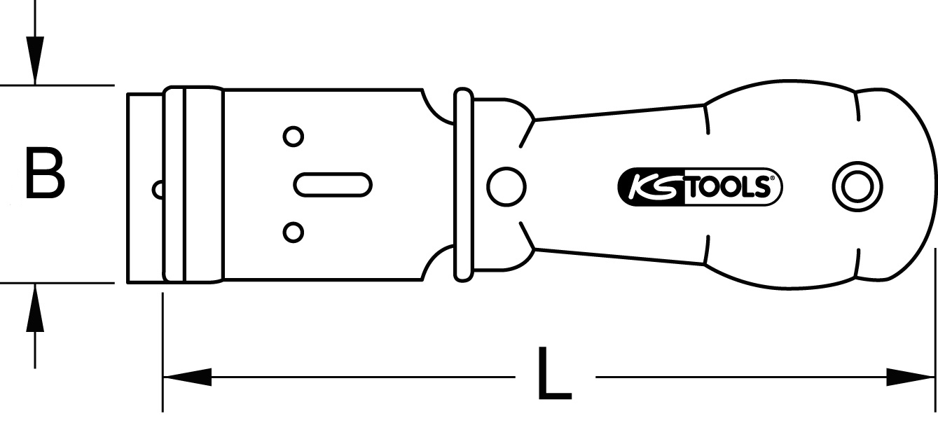 KS Tools Plakettenschaber, 38mm