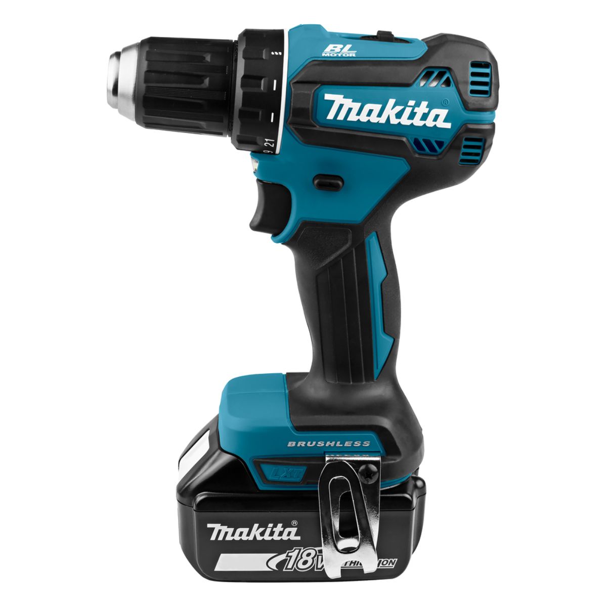 Makita Akku-Bohrschrauber LXT 18V / 3,0 Ah, 2 Akkus + Ladegerät im MAKPAC - DDF485RFJ