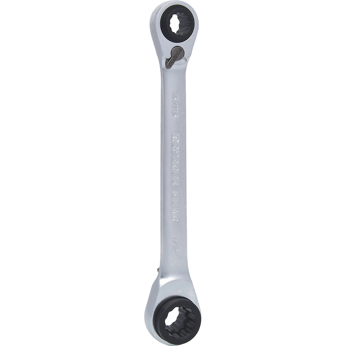 KS Tools 4 in 1 GEARplus umschaltbar Doppel-Ratschenringschlüssel, 5/16"x1/2"+7/16"x3/8"