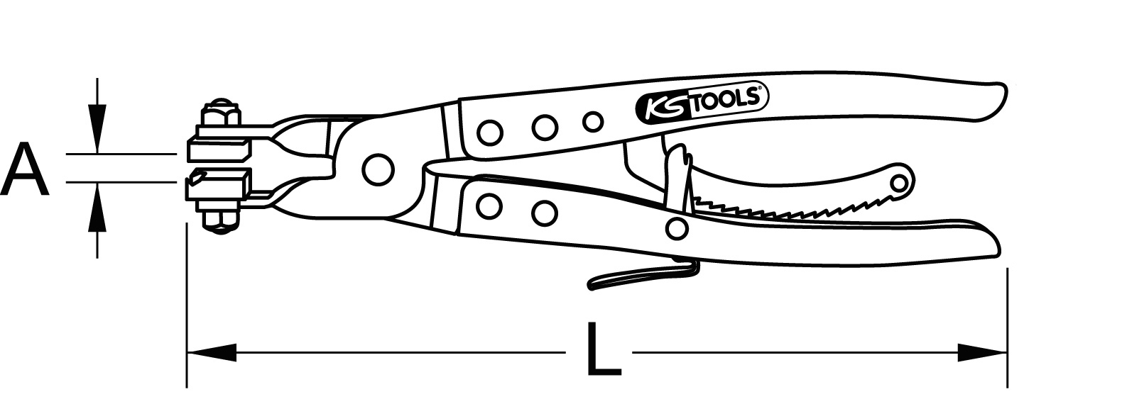 KS Tools Schlauchschellenzange
