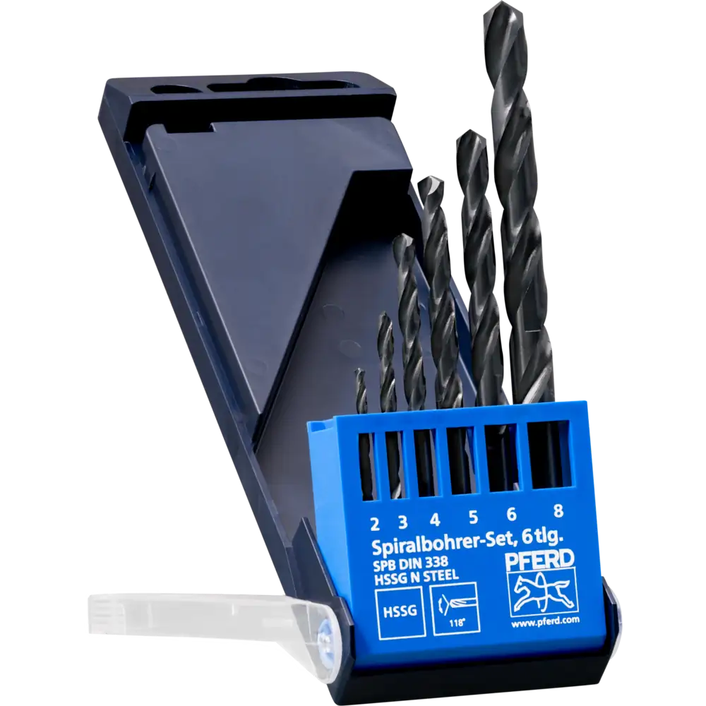 PFERD TOOLS Spiralbohrer-Set 6-tlg. STEEL HSSG N DIN 338 universal