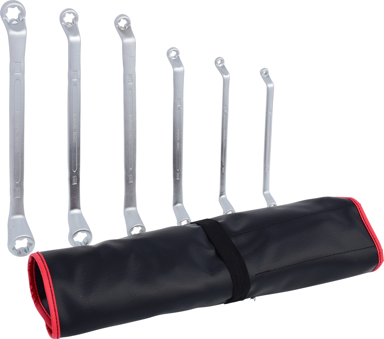KS Tools Doppel-Ringschlüssel-Satz Torx-E, gekröpft, 6-tlg