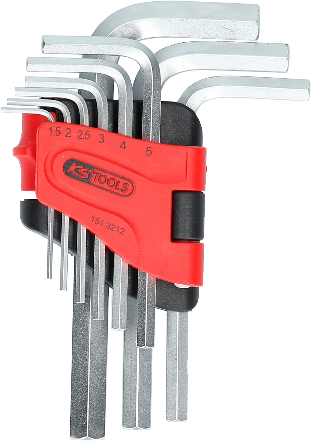 KS Tools Innensechskant-Winkelstiftschlüssel-Satz, im Klapphalter,9-tlg1,5-10mm