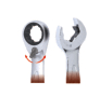 KS Tools DUO GEAR Ringmaulschlüssel-Satz,Maul-Ratschenfunktion,5-tlg, umschaltbar