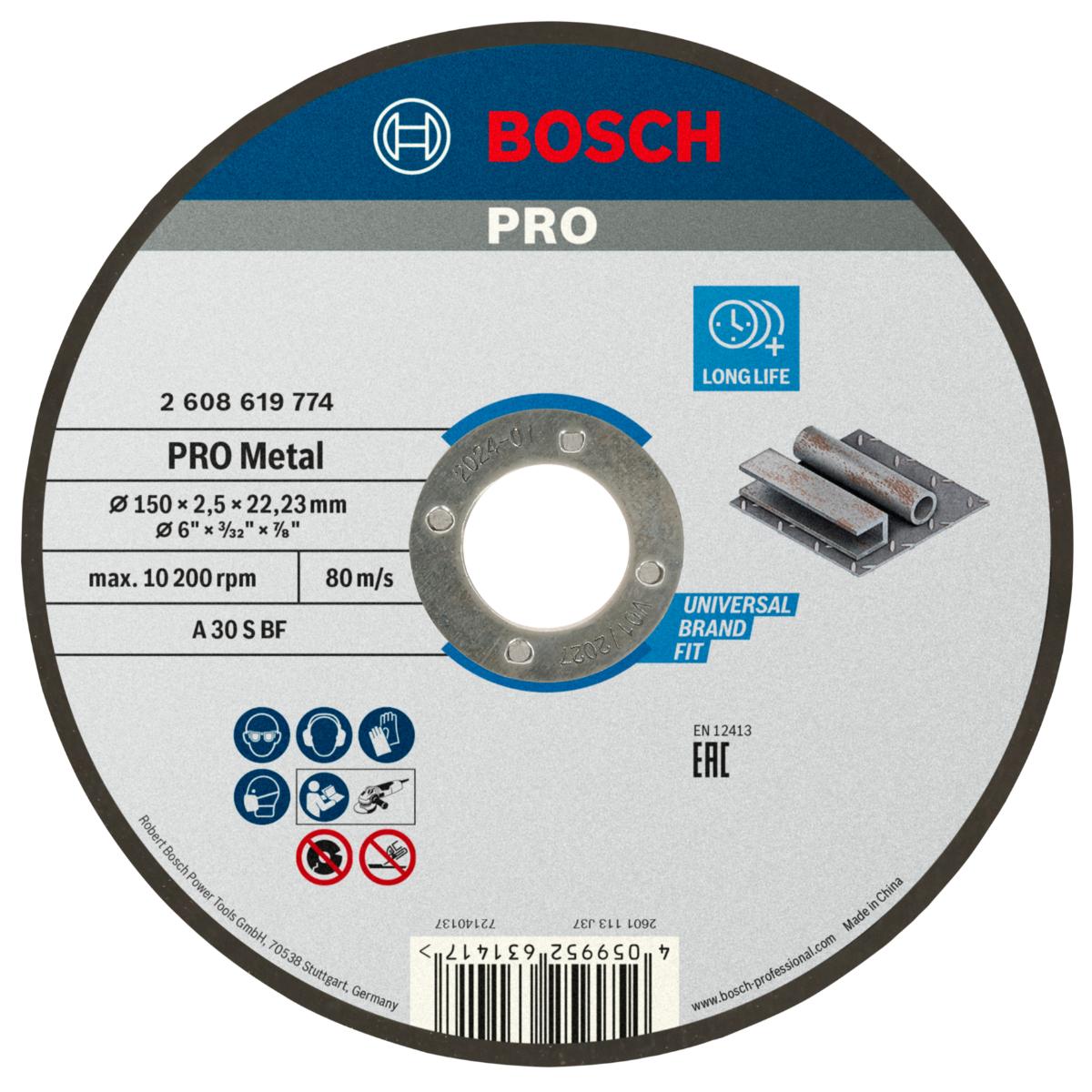Bosch PRO Standard for Metal Trennscheibe gerade, 22,23 mm