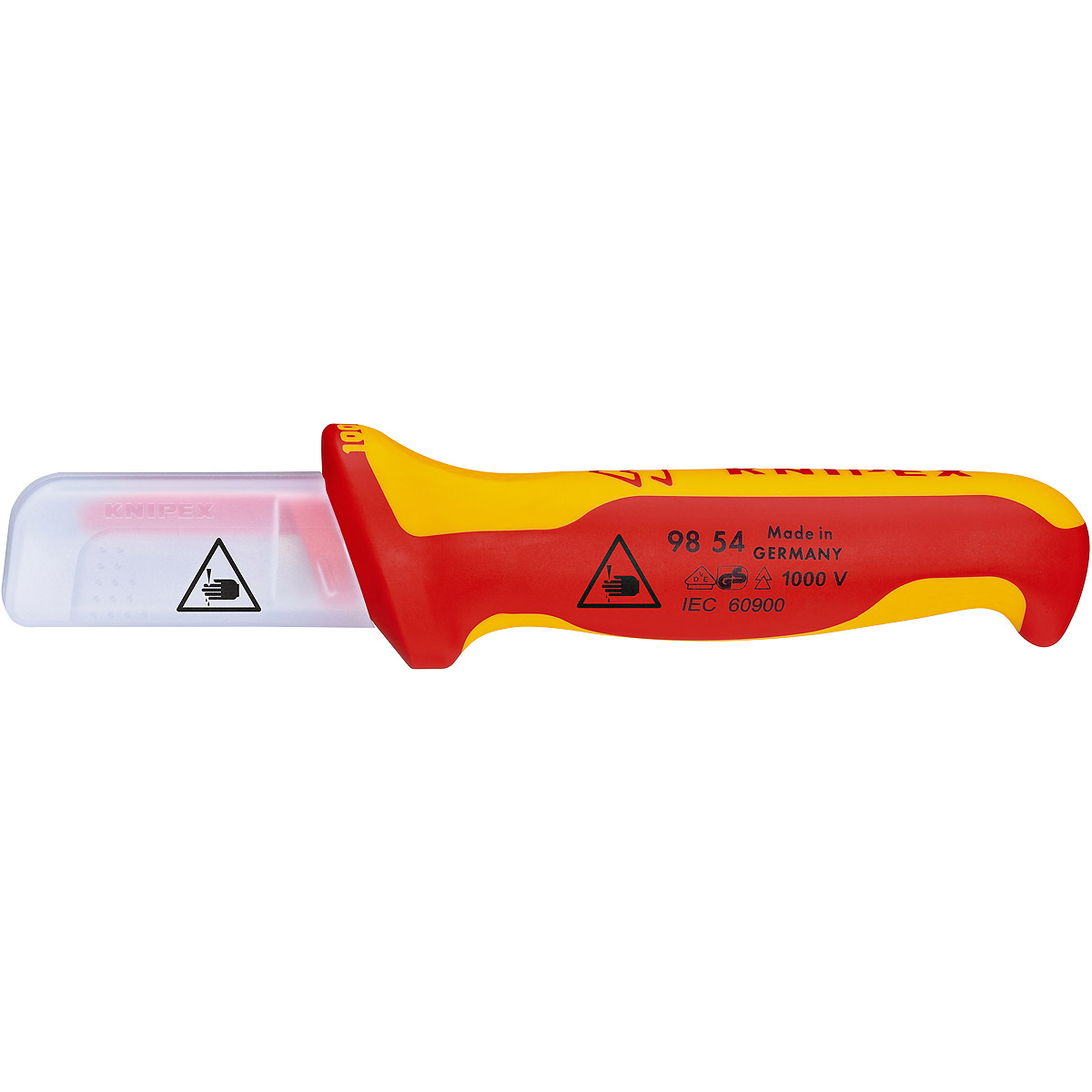 KNIPEX Kabelmesser mit überzogenem Klingenrücken