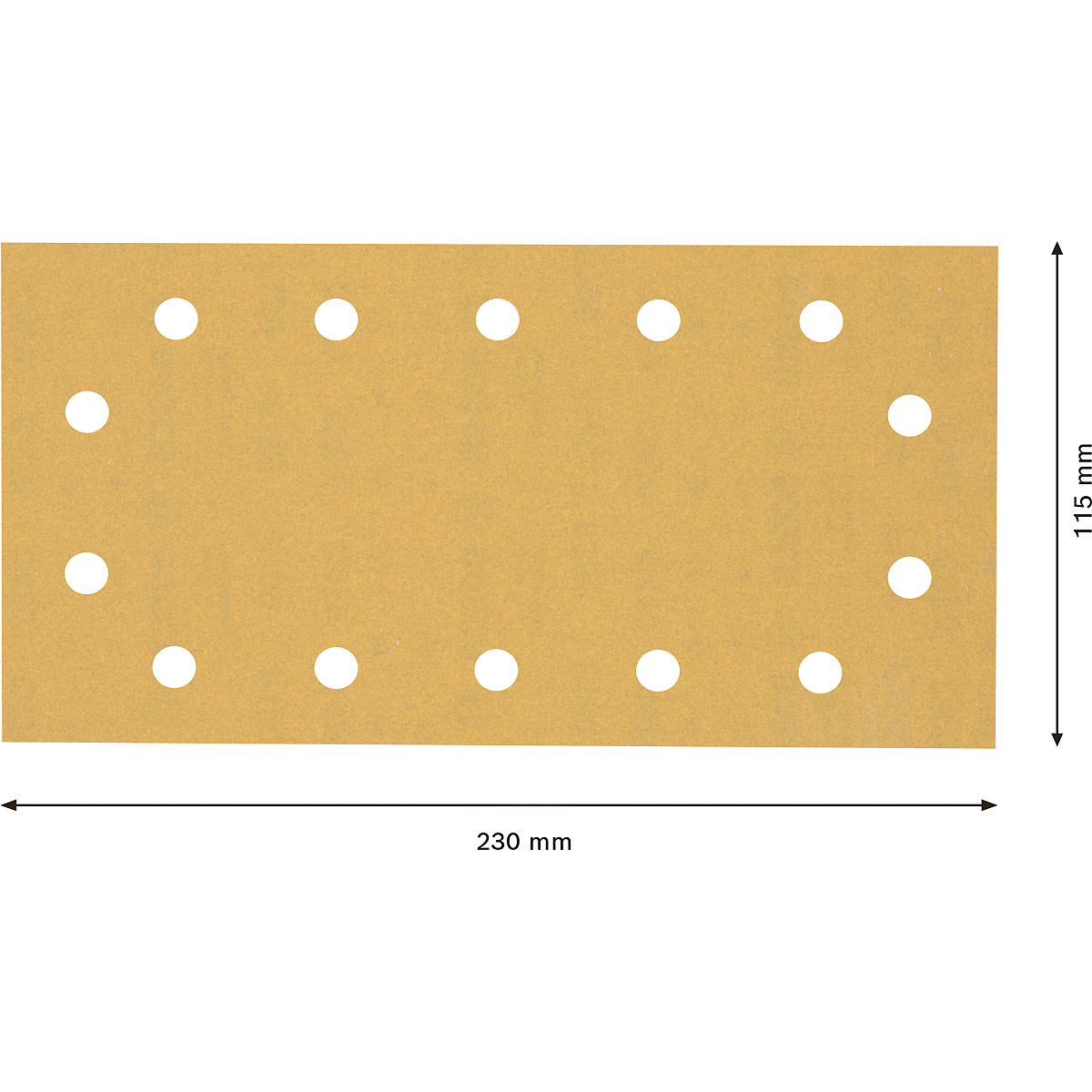 Bosch EXPERT C470 Schleifpapier mit 14 Löchern für Schwingschleifer
