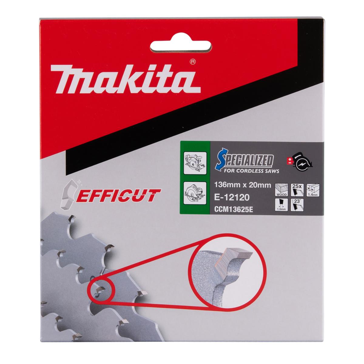 Makita Sägeblatt 136x1,4x20, 25Z EFFICUT - E-12120