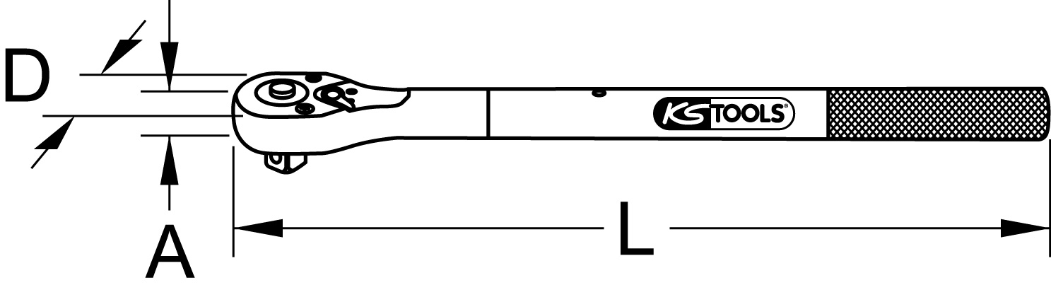 KS Tools 3/4" CHROMEplus Umschaltknarre, 24 Zahn