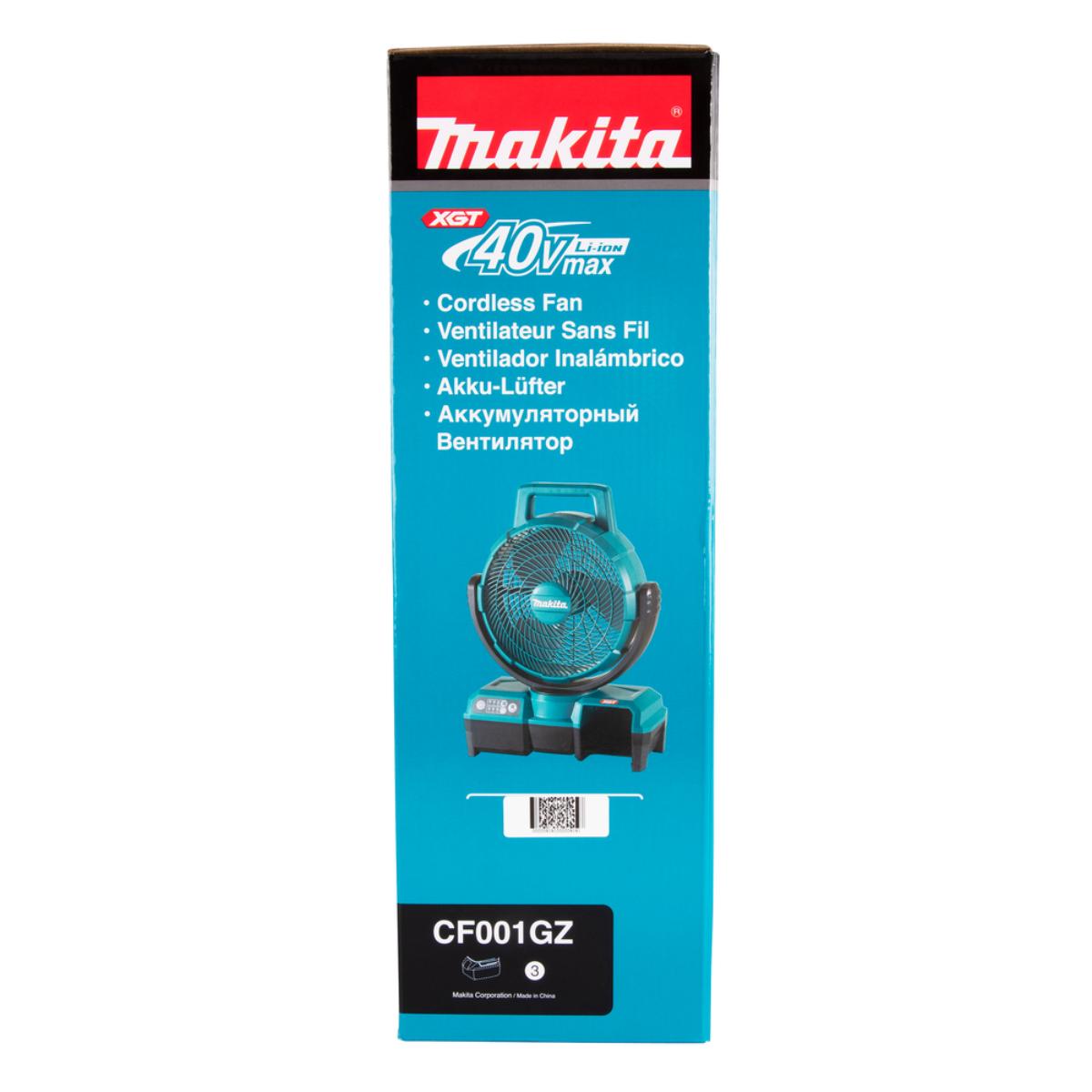 Makita Akku-Lüfter XGT - 40V max./230V - 8,2 m³/min - 3,16 m/s - 3-stufig - CF001GZ