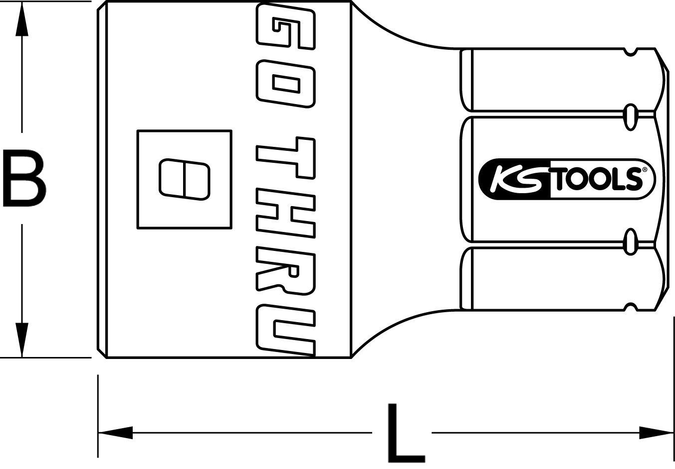 KS Tools GEARplus RINGSTOP-Stecknuss mit Bohrung