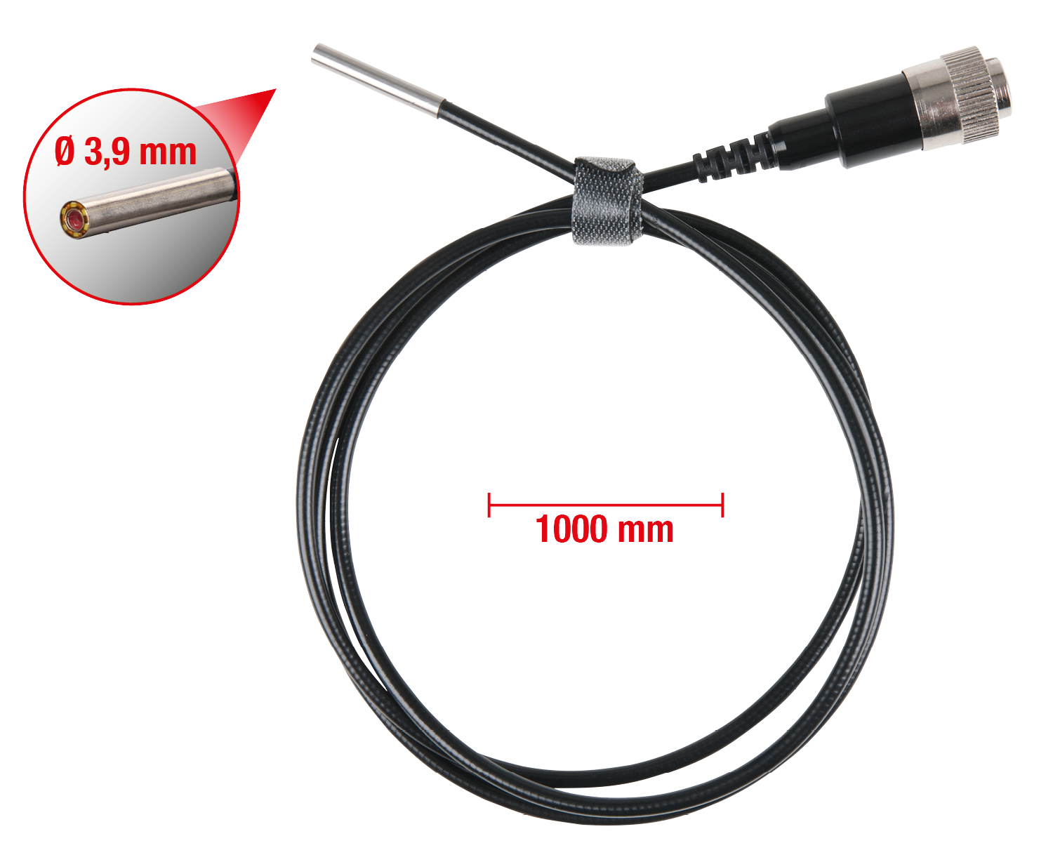 KS Tools HD-Videoskop-Sonde, 0°, Ø 3,9 mm