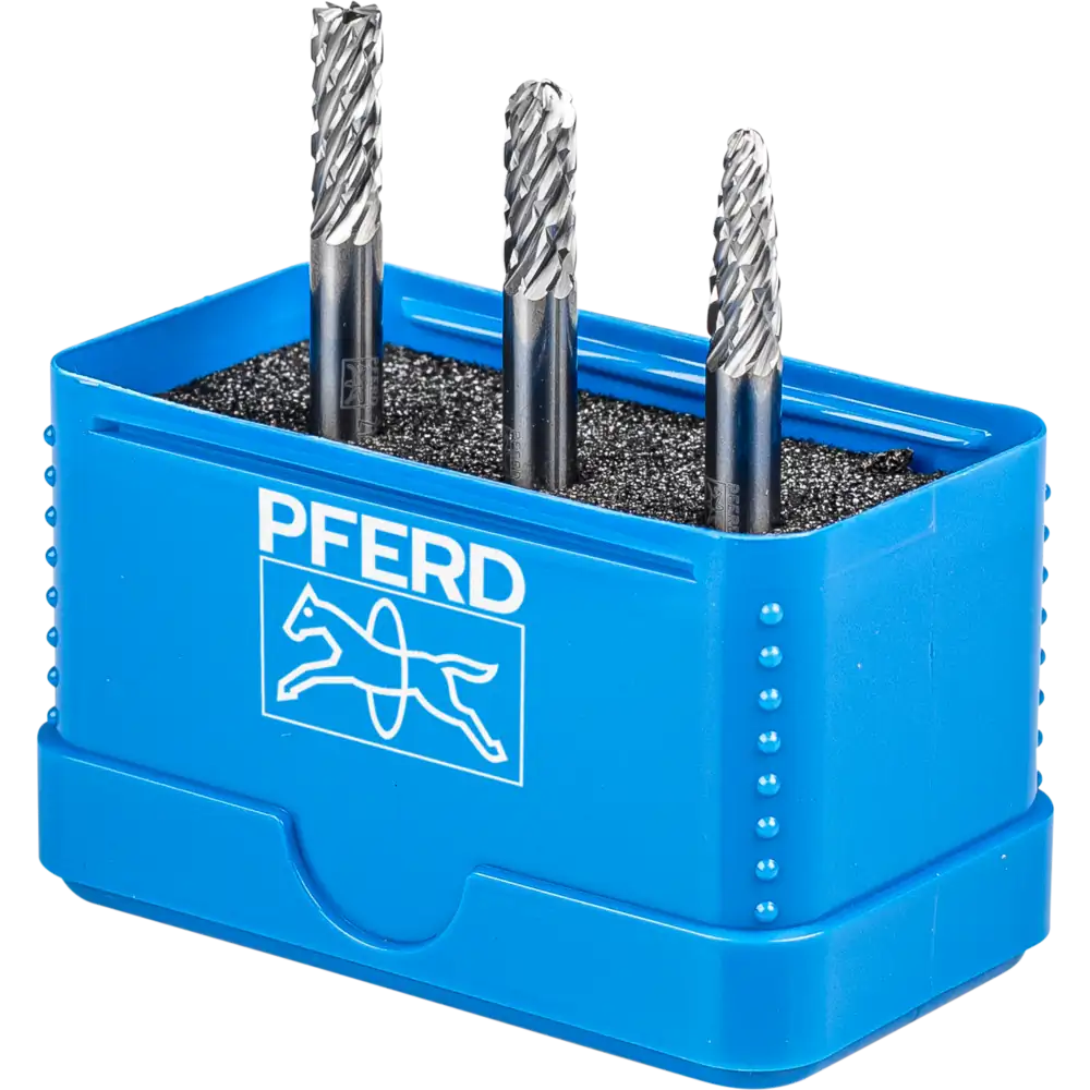 PFERD TOOLS Hartmetall Hochleistungsfrässtift Set 1406 ALLROUND 3-tlg. 6mm Schaft 6mm universal grob