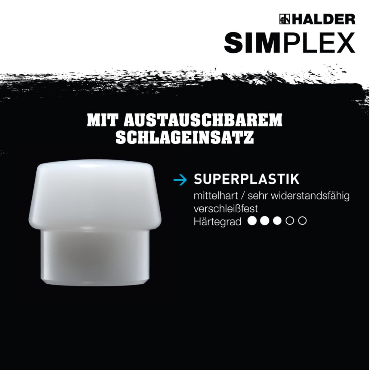 HALDER SIMPLEX - Spaltaxt 751 mit Keilstegen mit Tempergussgehäuse und Hickorystiel