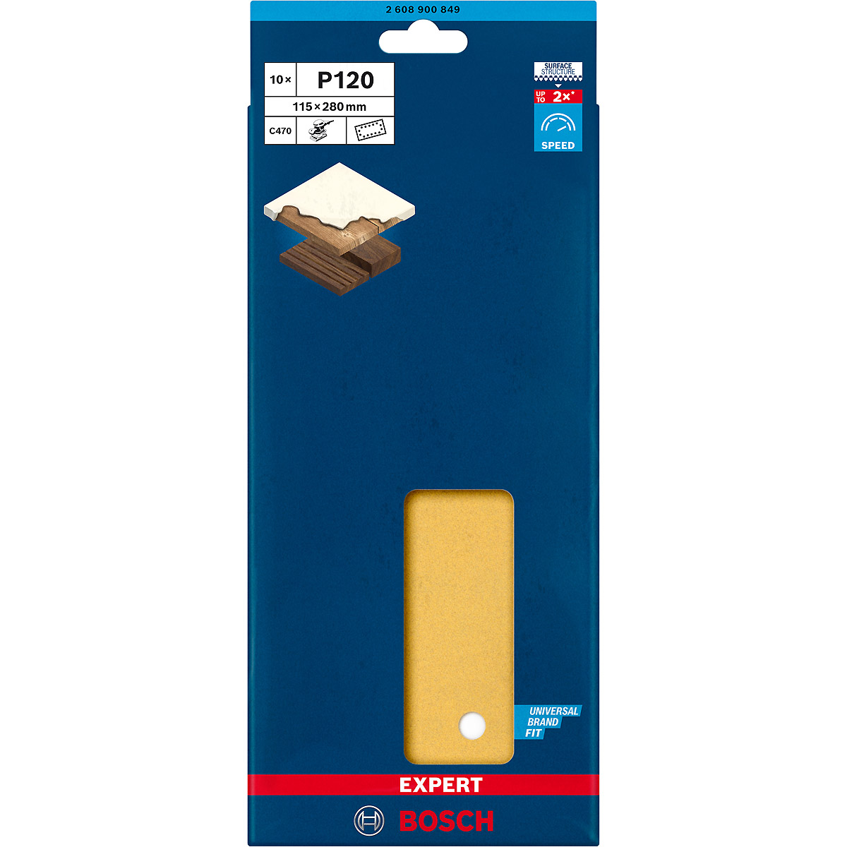 Bosch EXPERT C470 Schleifpapier mit 14 Löchern für Schwingschleifer