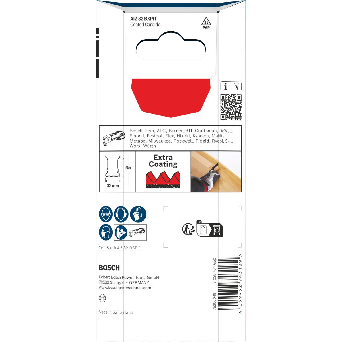 Bosch EXPERT AIZ 32 BXPIT WoodMax Tauchsägeblatt, 45 x 32 mm, 5-Stück