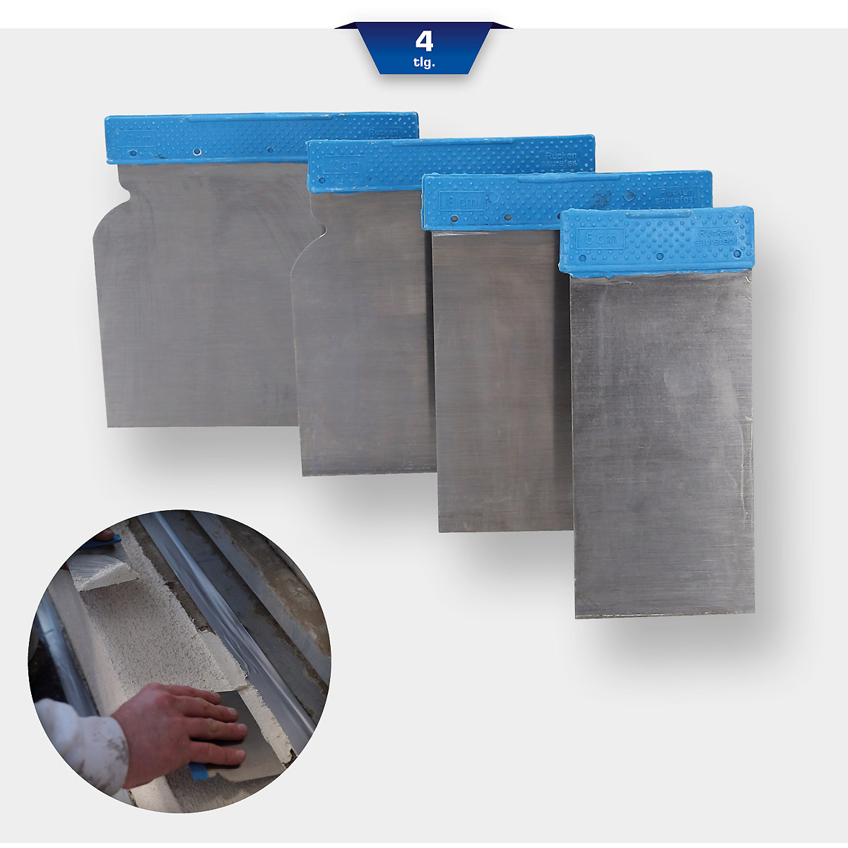 Brilliant Tools Japanspachtel-Satz, Metall, 4-tlg