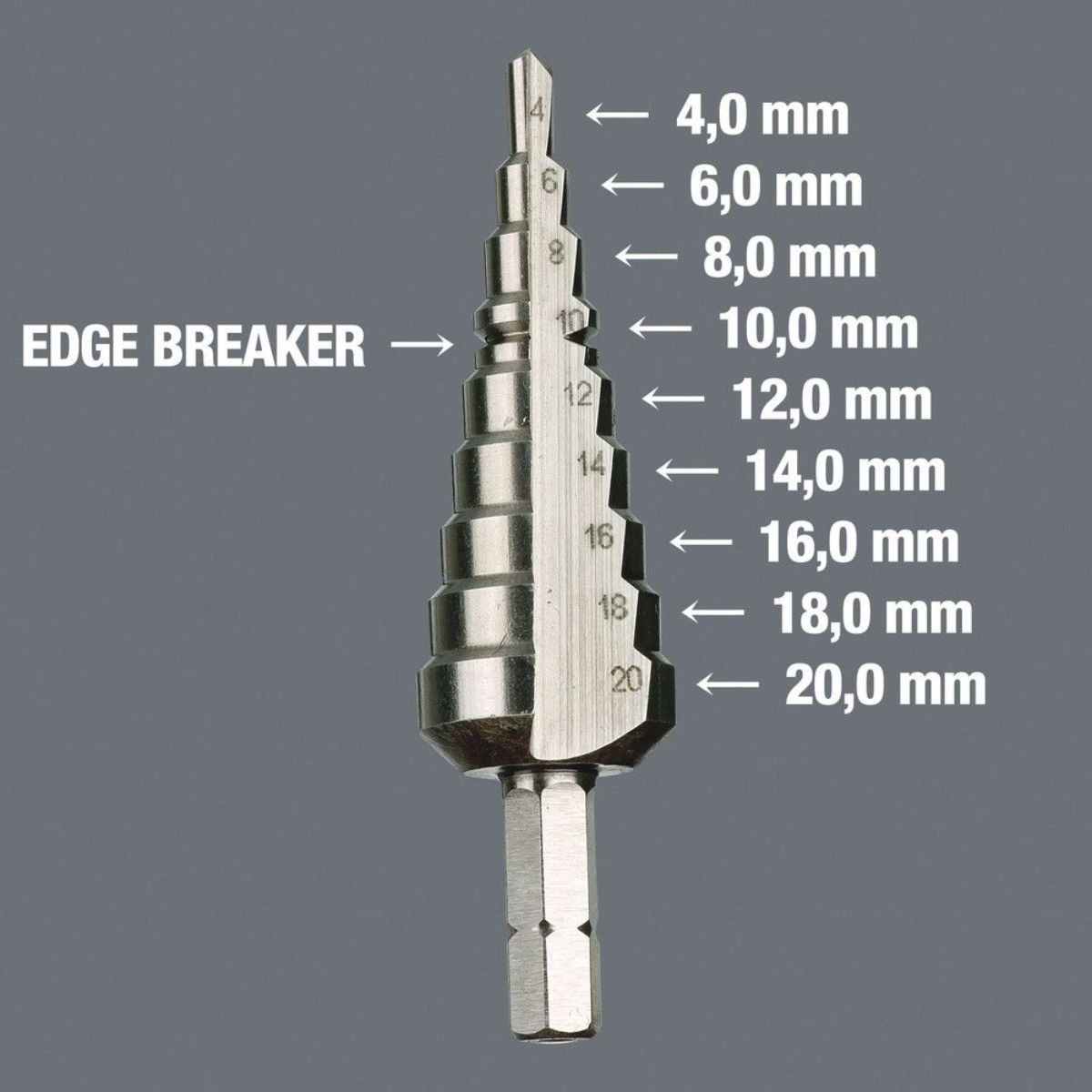 Wera 843 Stufenbohrer-Bit, 4-20 mm