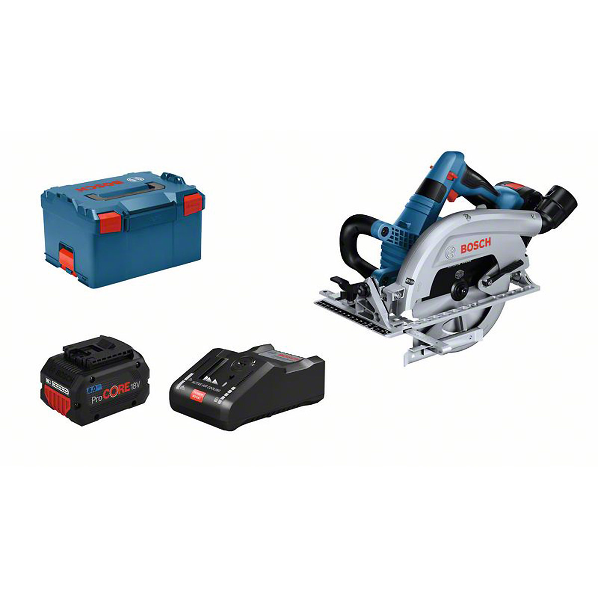 Bosch Akku-Kreissäge GKS 18V-70 L in L-BOXX 238 mit 2 X LI-ION-Akku PROCORE18V 5.5AH, Schnellladeger