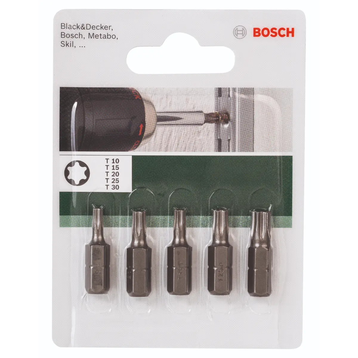 Bosch Schrauberbit-Set Standard für Innen-Torx-Schrauben (T), 5-tlg.