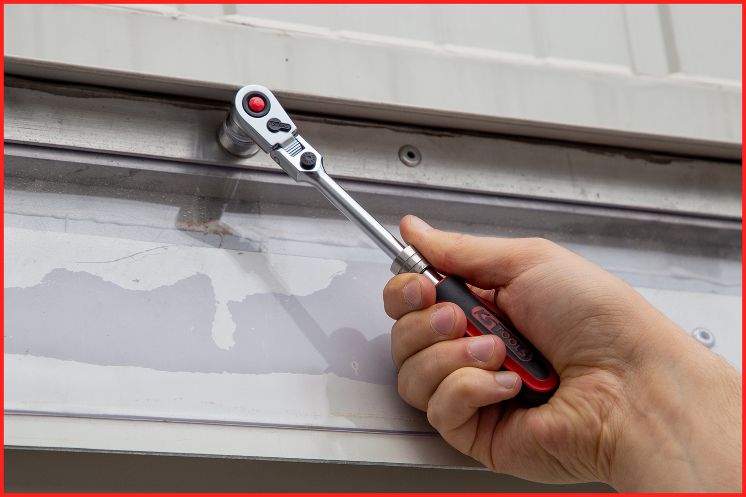 KS Tools 1/4" SlimPOWER Teleskop-Gelenk-Umschaltknarre, 72 Zahn