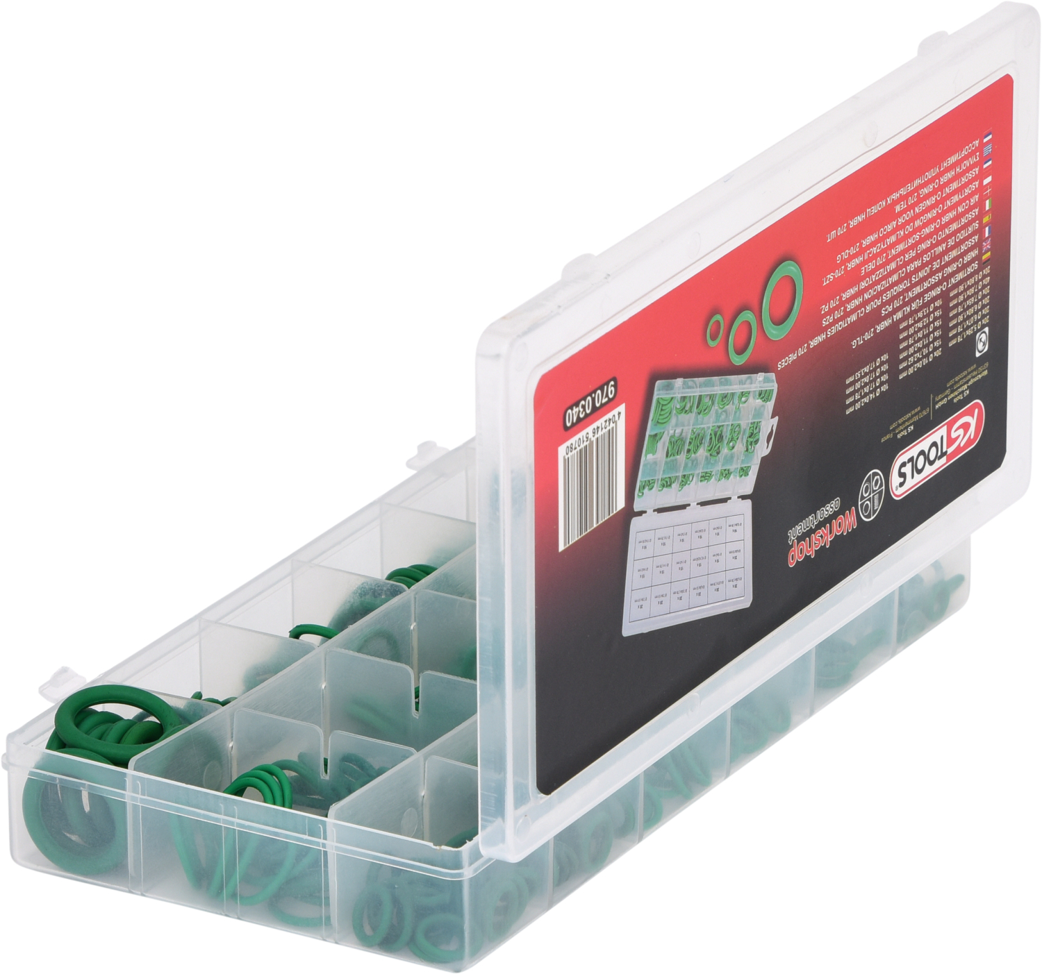 KS Tools Sortiment O-Ringe für Klima, HNBR, 270-tlg