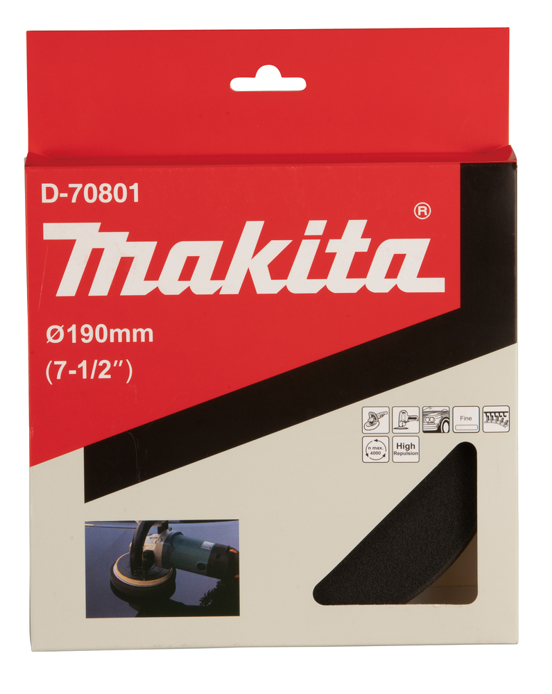 Makita Klett-Schwamm, Schwarz - 190 mm - D-70801