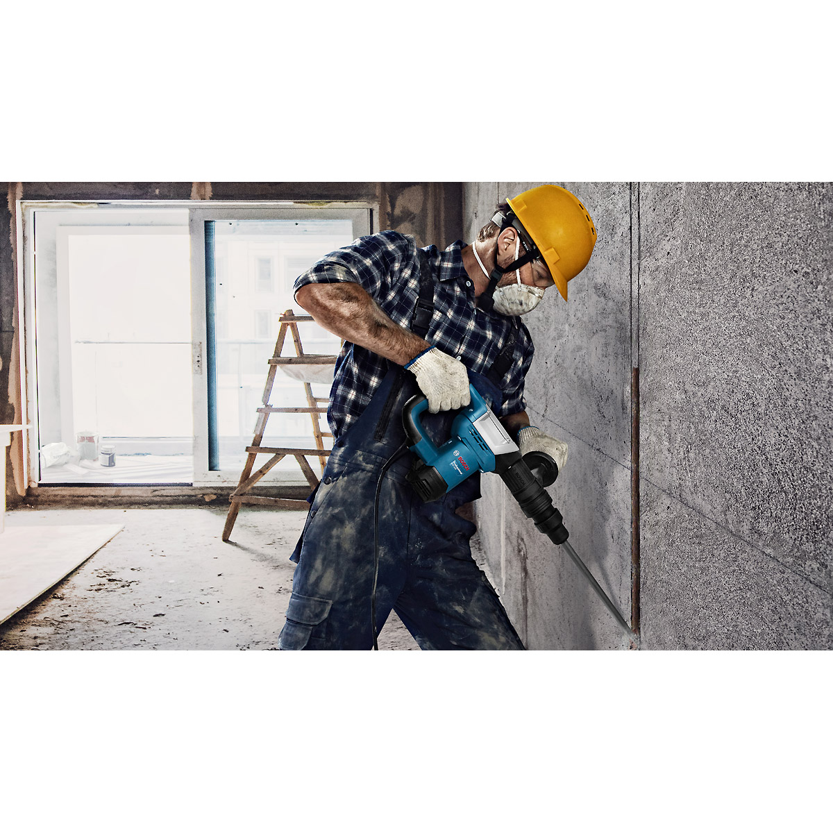 Bosch Schlaghammer mit SDS max GSH 5, Zusatzhandgriff, 1 x Spitzmeißel 280mm