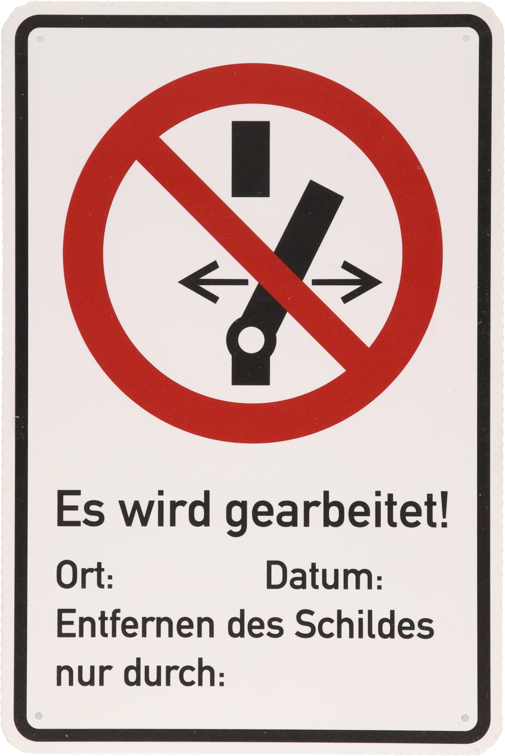 KS Tools Warnschild Geerdet