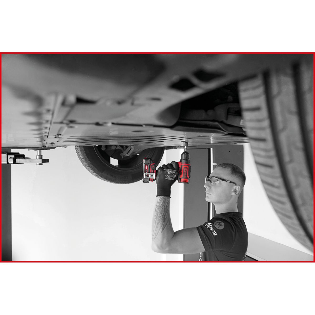 KS Tools eMONSTER Brushless-Akku-Bohr-Schrauber-Satz, 4-tlg