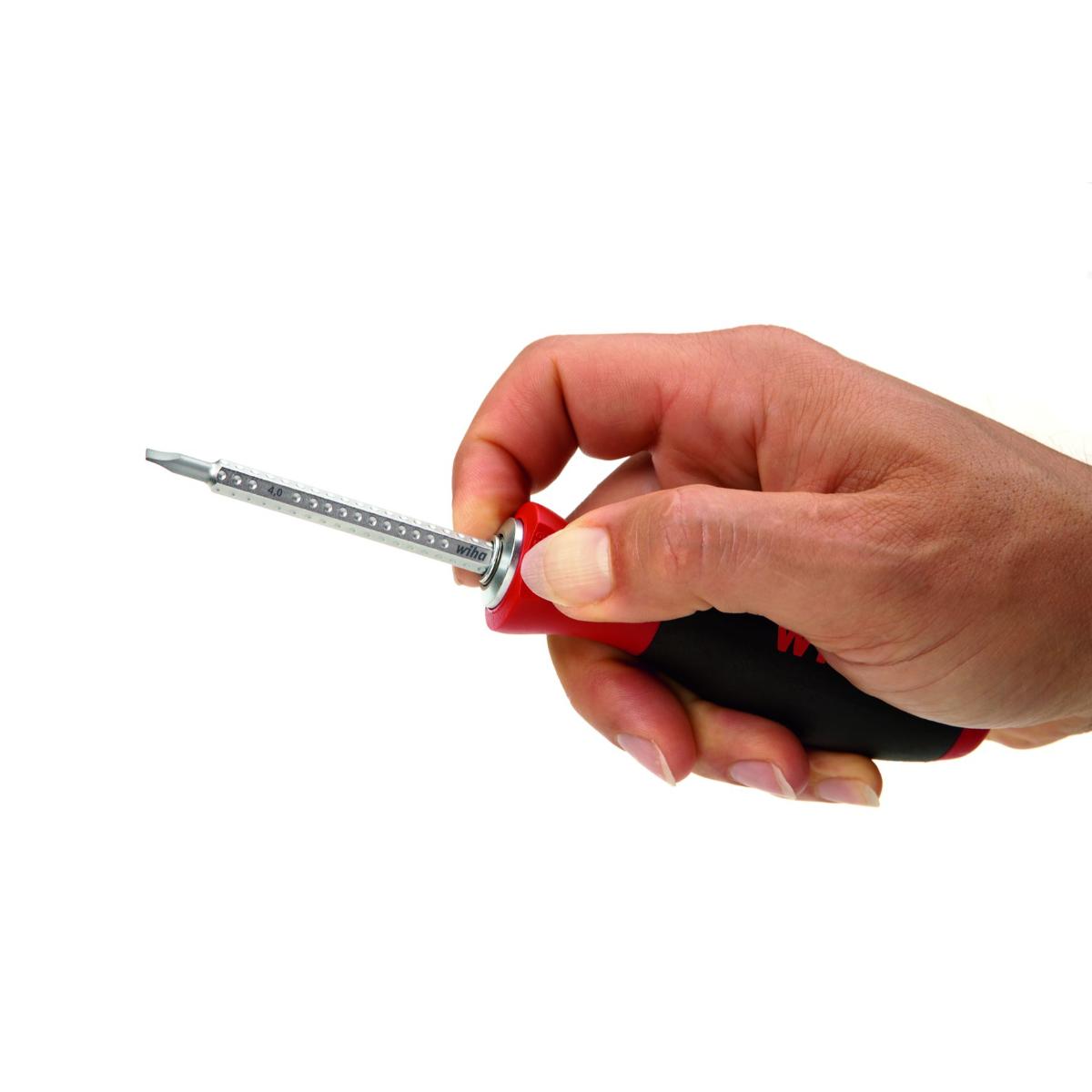 Wiha Schraubendreher mit Wechselklingen Set SYSTEM 6 gemischt 12-teilges Set mit Rolltasche