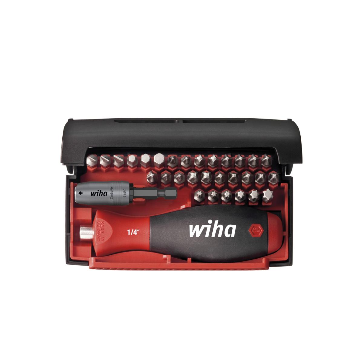 Wiha Bit Set Collector Standard 25 mm gemischt 32-teilges Set 1/4 zoll C6,3 mit Box