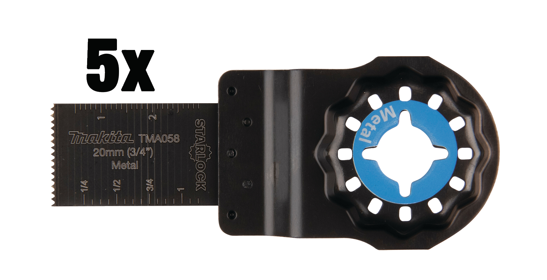 Makita Tauchsägeblatt, TMA058 - 20x30 mm - 1,3 mm für Metall und Holz, 5 Stück