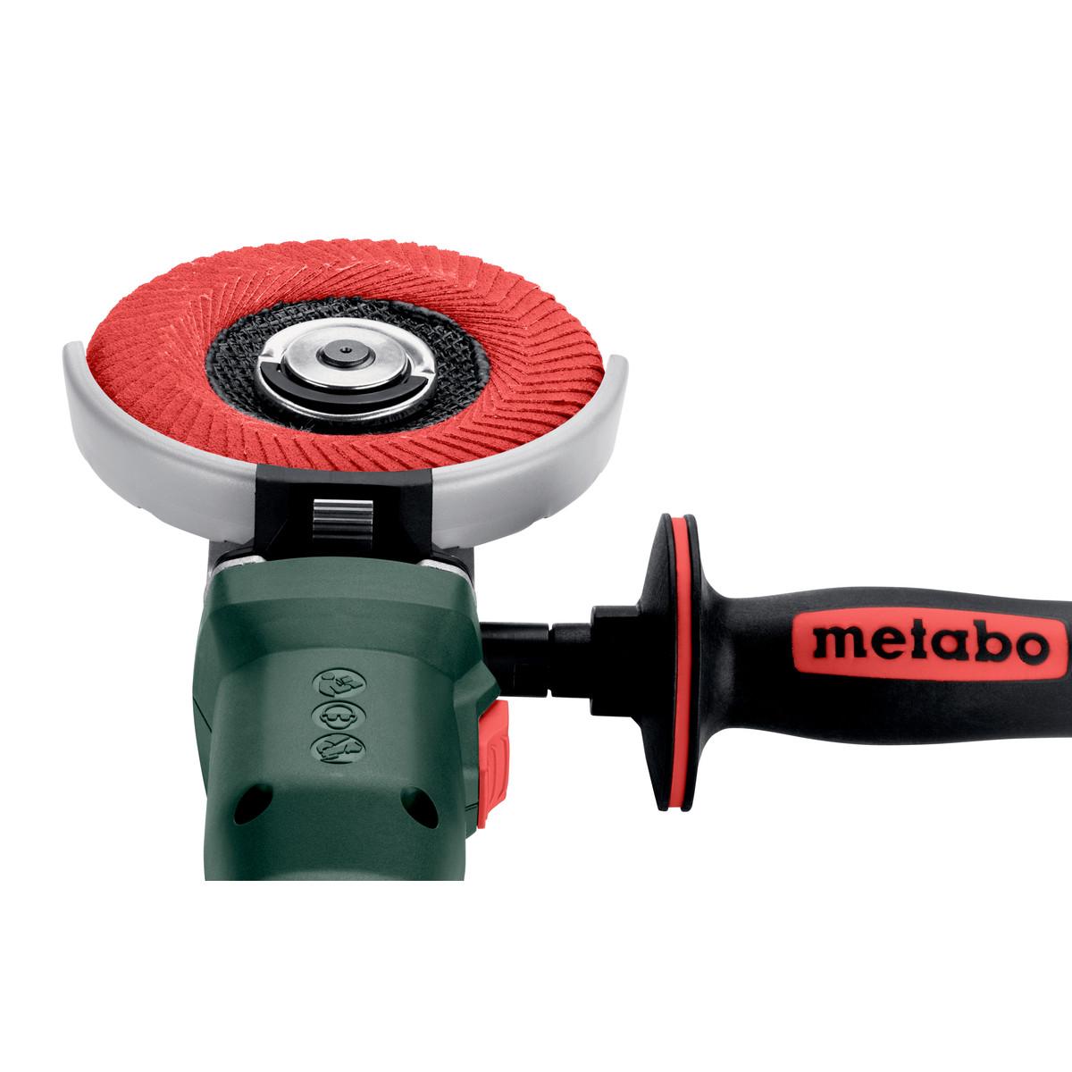 Metabo Akku-Flachkopf-Winkelschleifer WVBF 18 LTX BL 15-125 Quick, metaBOX 165 L