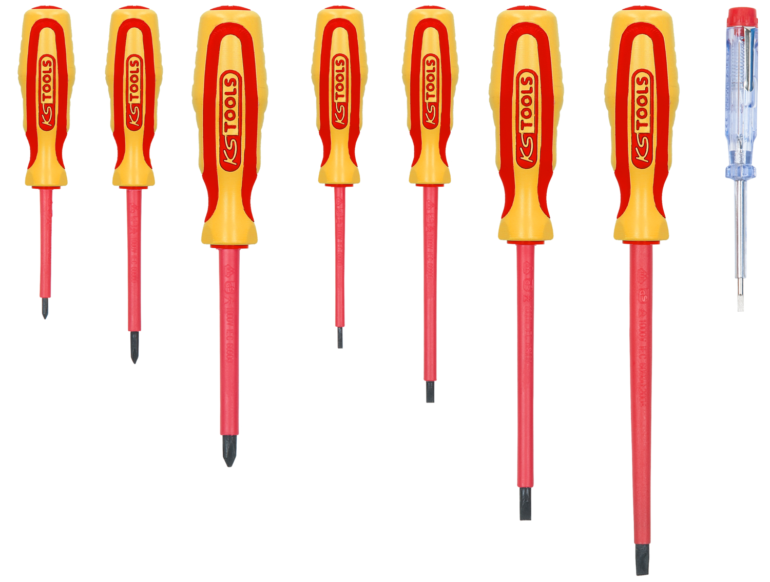 KS Tools ERGOTORQUE VDE Schraubendreher-Satz, PH+Schlitz, 8-tlg