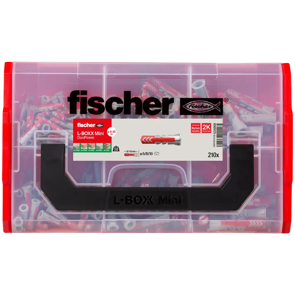 Fischer Dübelsortiment L-BOXX mini DuoPower (210 Teile)