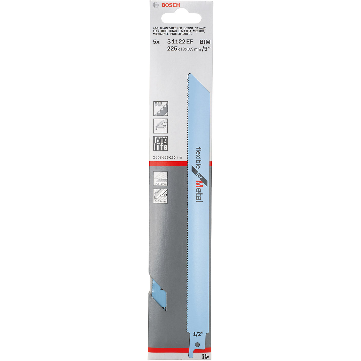 Bosch Säbelsägeblatt S 1122 EF, Flexible for Metal