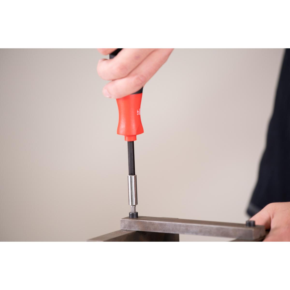 Wiha Schraubendreher mit Bit Magazin LiftUp 25 magnetisch gemischt mit 12 Bits, 1/4 zoll in SB-Kartonverpackung