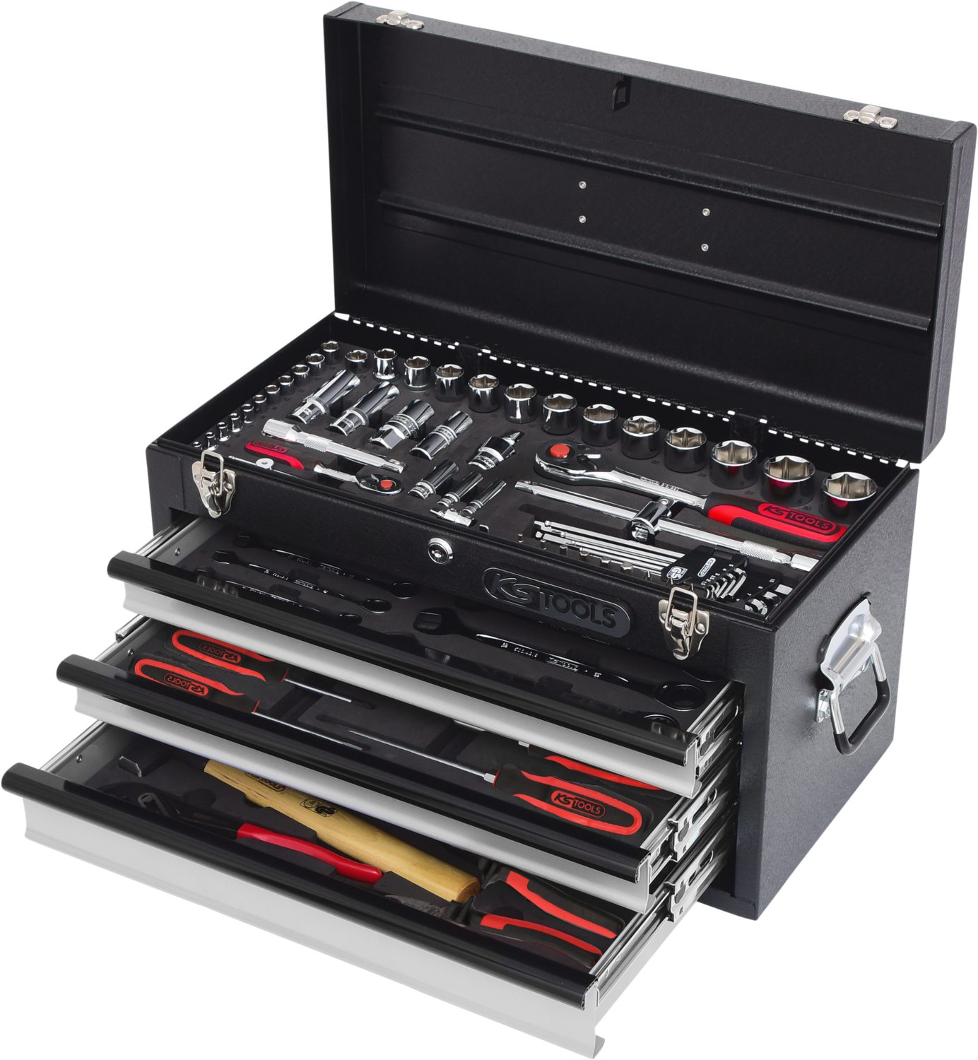 KS Tools 1/4"+1/2" CHROMEplus Universal-Werkzeug-Satz, 99-tlg GEAR