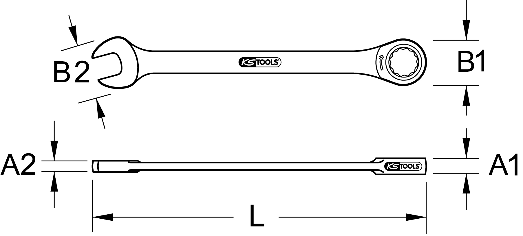 KS Tools GEARplus Ratschenringmaulschlüssel