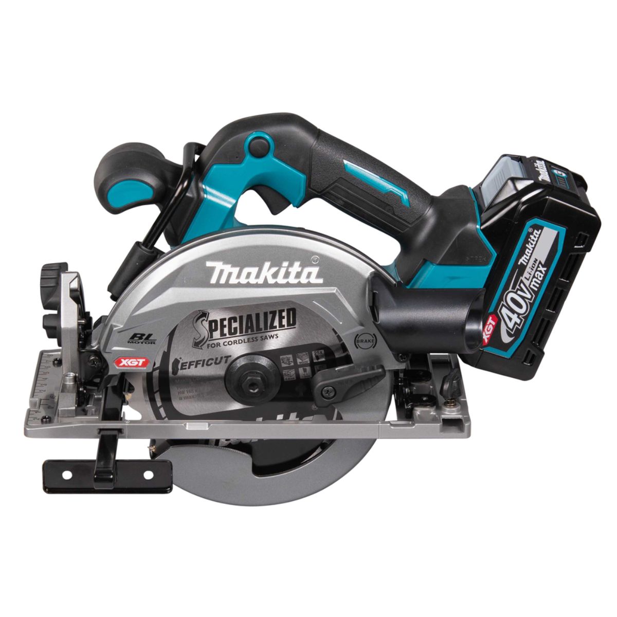 Makita Akku-Handkreissäge 57 mm 40V max. / 2,5 Ah, 2 Akkus + Ladegerät HS012GD201