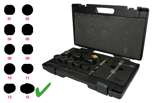 KS Tools Lochstanzen-Satz für Ford Abstandssensoren (PDC), 30-tlg