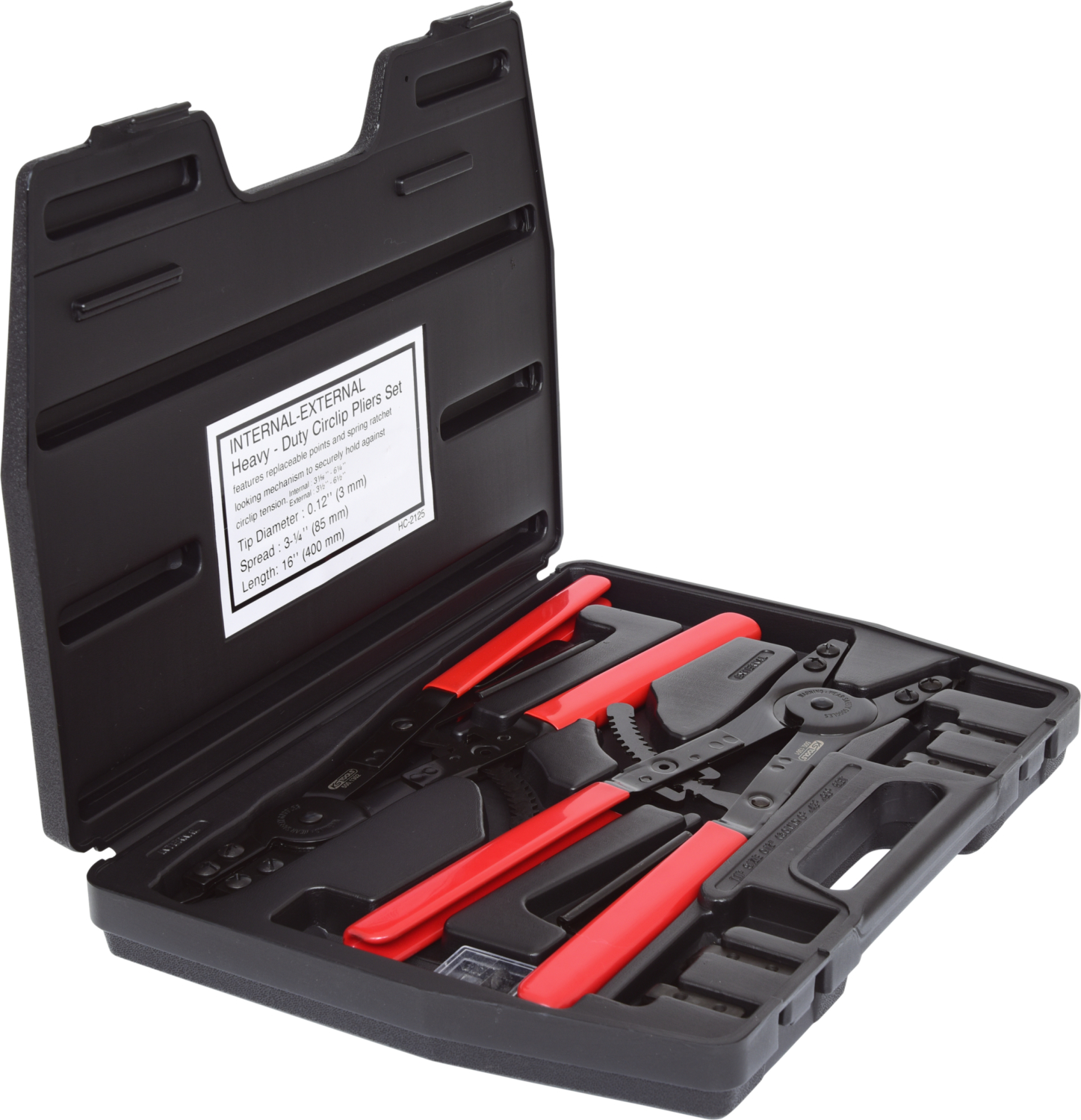 KS Tools Sicherungszangen-Satz mit Ratschenfunktion, 14-tlg